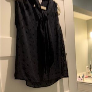 Beautiful Calvin Klein sheer black sleeveless blouse sz L